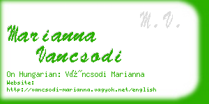 marianna vancsodi business card